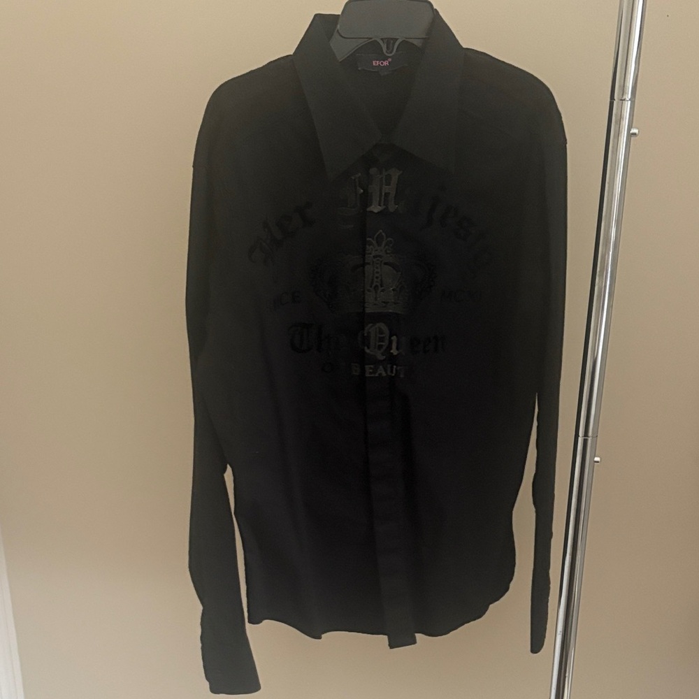 Stylish Black Button Down Shirt
